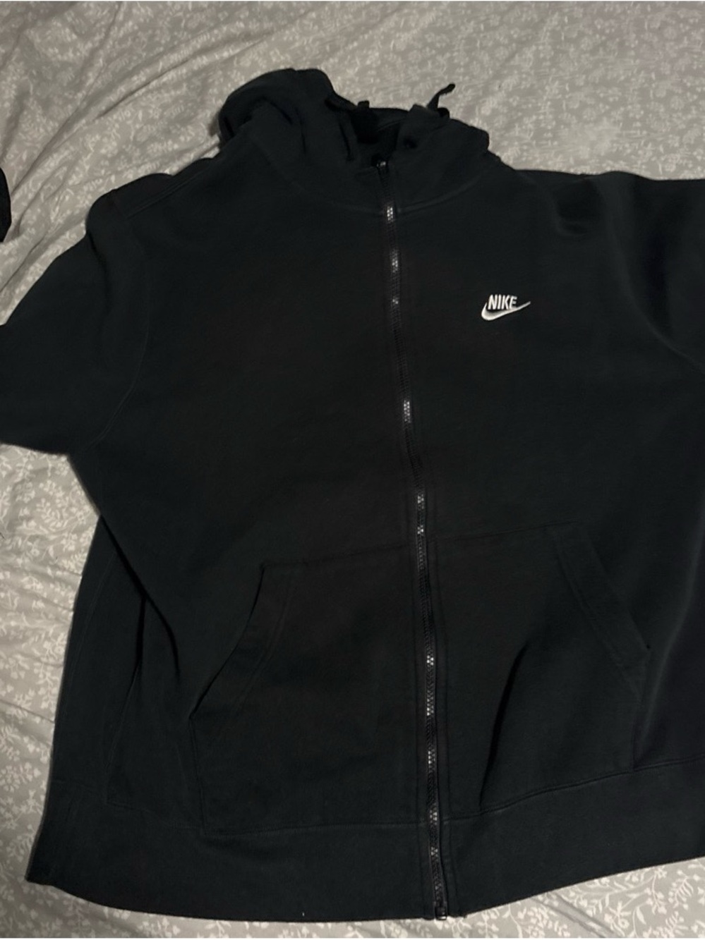 Nike Black Full-Zip Hooded Windbreaker Jacket